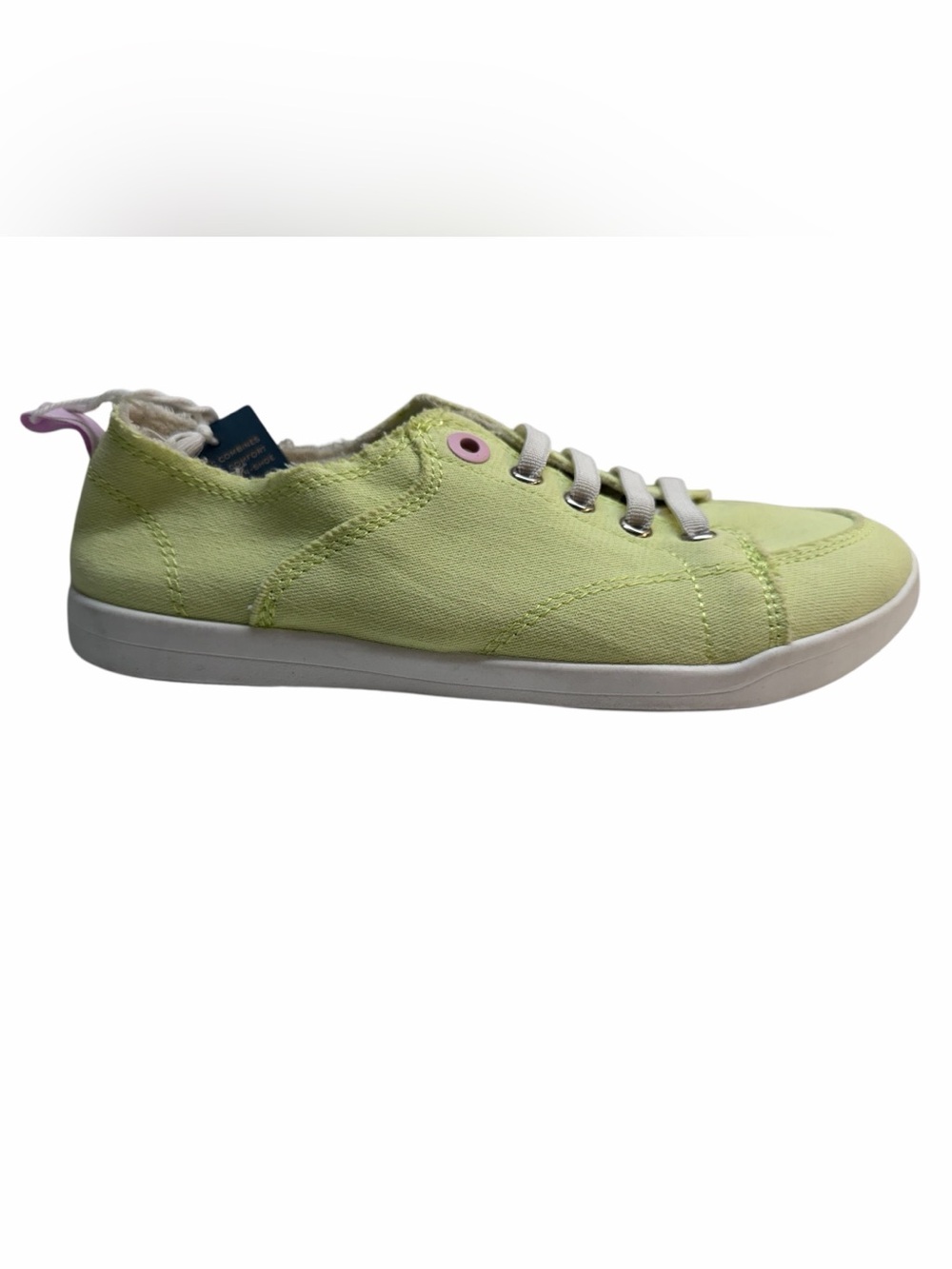 NWT Vionic Beach Pismo Lime Canvas Sneakers US 6 Orthotic Comfort Shoes - Picture 4 of 9